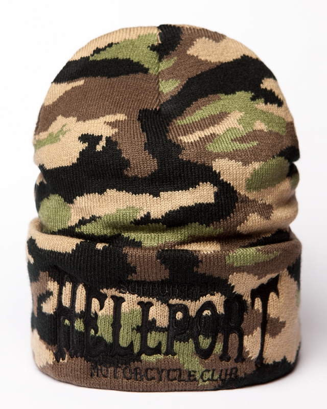 Hat: SUPPORT 81 MOTORCYCLE CLUB HELLPORT |  Camouflage Wood - Black